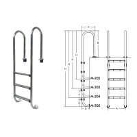 Лестница для бассейнов серии M M202 ПТК Спорт 021-0539