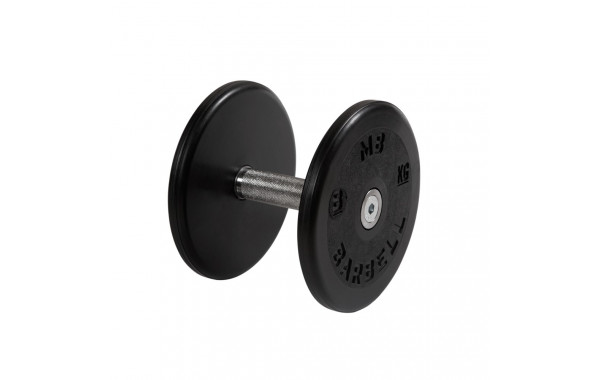 Гантель классик с вращающейся ручкой хром 8 кг MB Barbell MB-FdbEM-B8 600_380