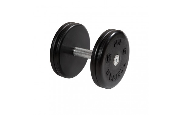 Гантель классик с вращающейся ручкой хром 14 кг MB Barbell MB-FdbEM-B14 600_380