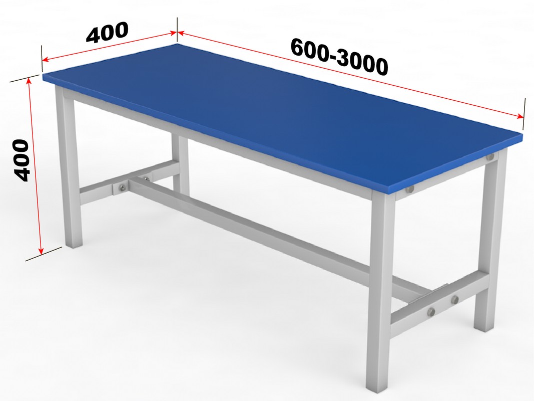Скамейка для раздевалки без спинки, настил ЛДСП, 200см Glav 10.600-2000 1067_800