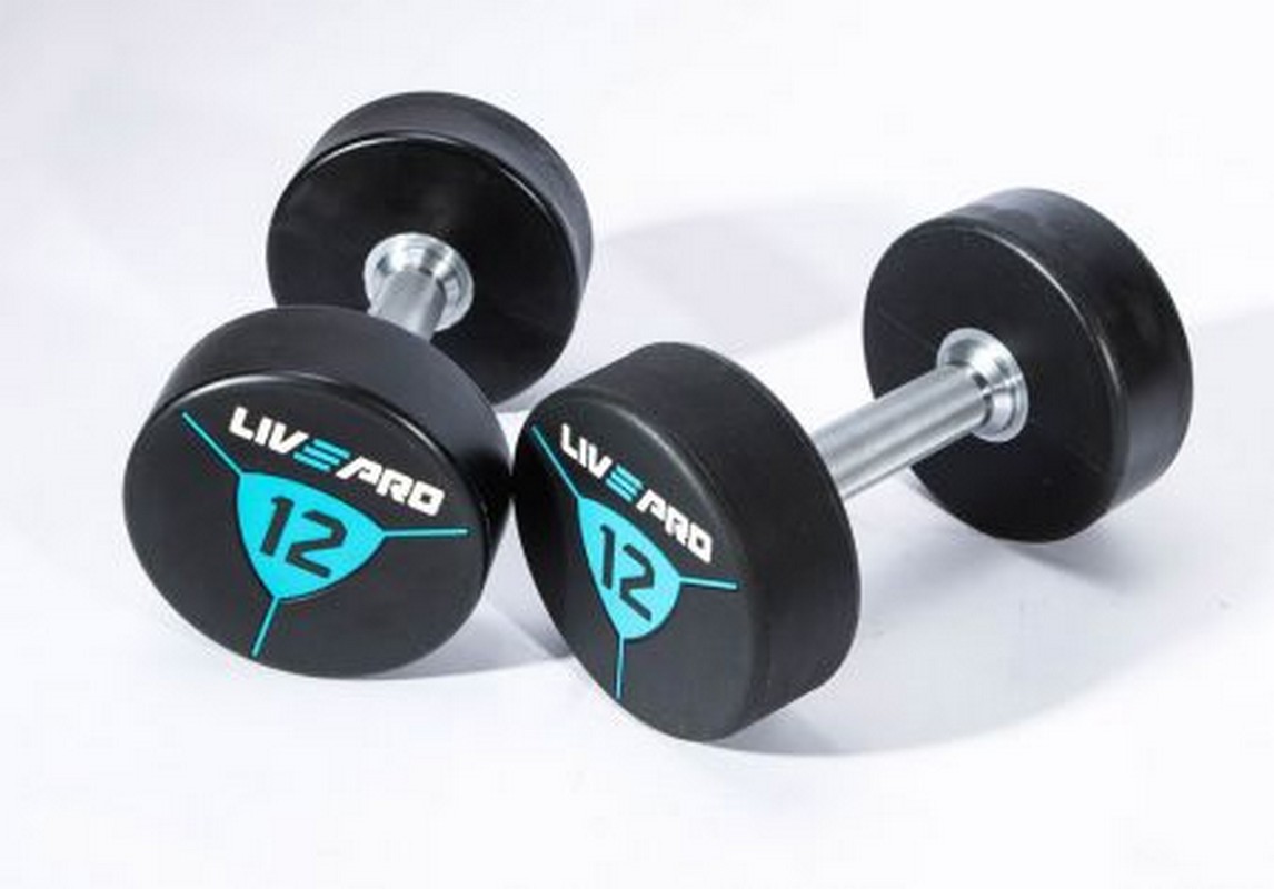 Гантели в уретане 26 кг Live Pro Premium Urethane Dumbbells LP8000-26 1146_800