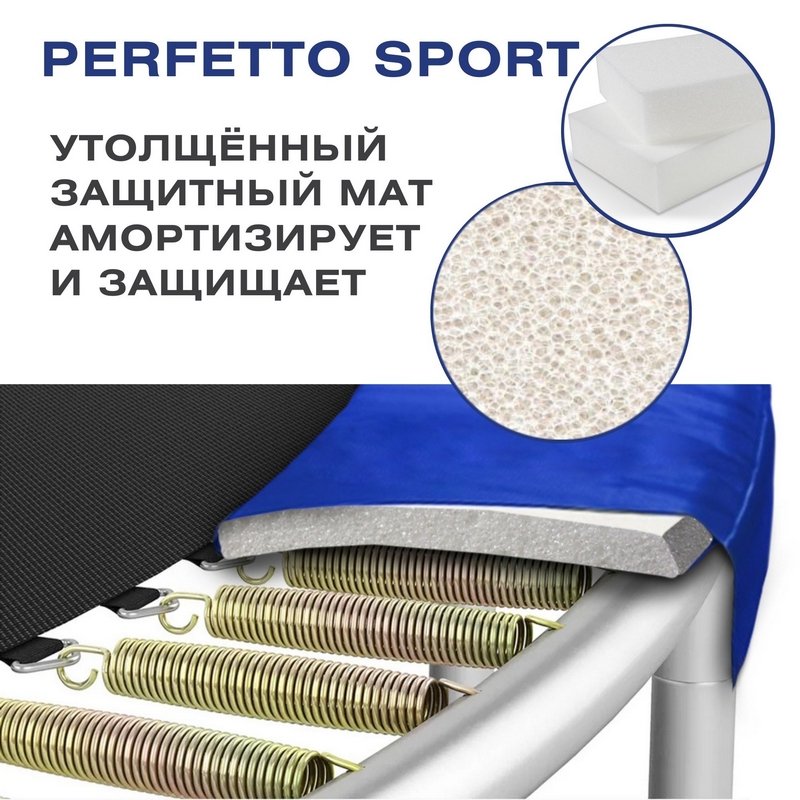 Батут с защитной сеткой Perfetto Sport Activity 6" d180см 2500000067440 синий 800_800