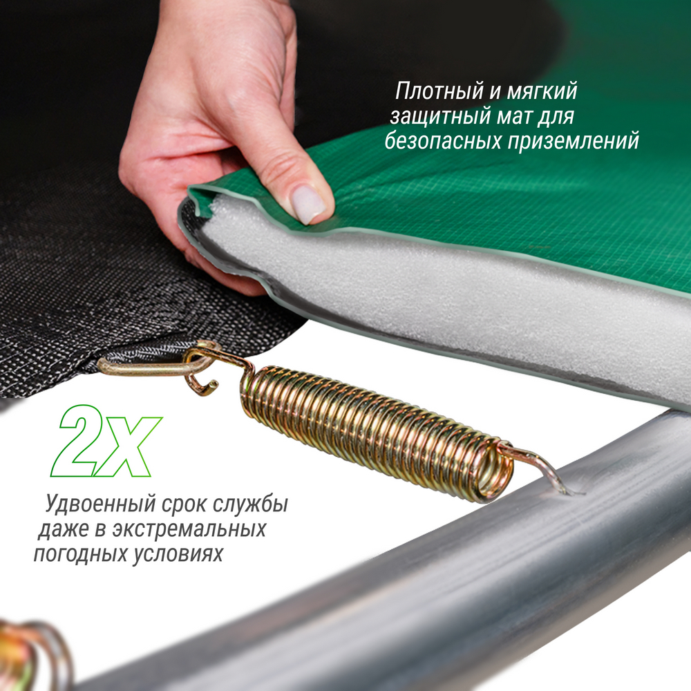 Батут Unix Line SUPREME BASIC 16 ft (green) TRUSUB16G 1000_1000