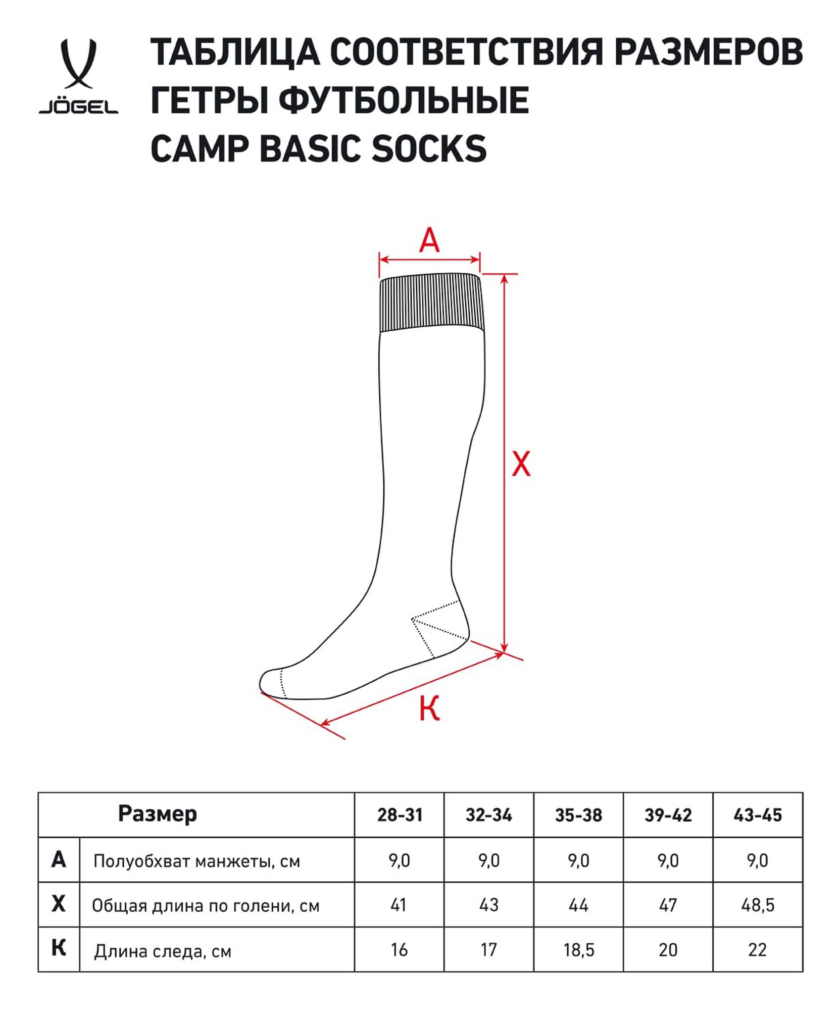 Гетры футбольные Jogel Camp Basic Socks, белый\серый\серый 1663_2000